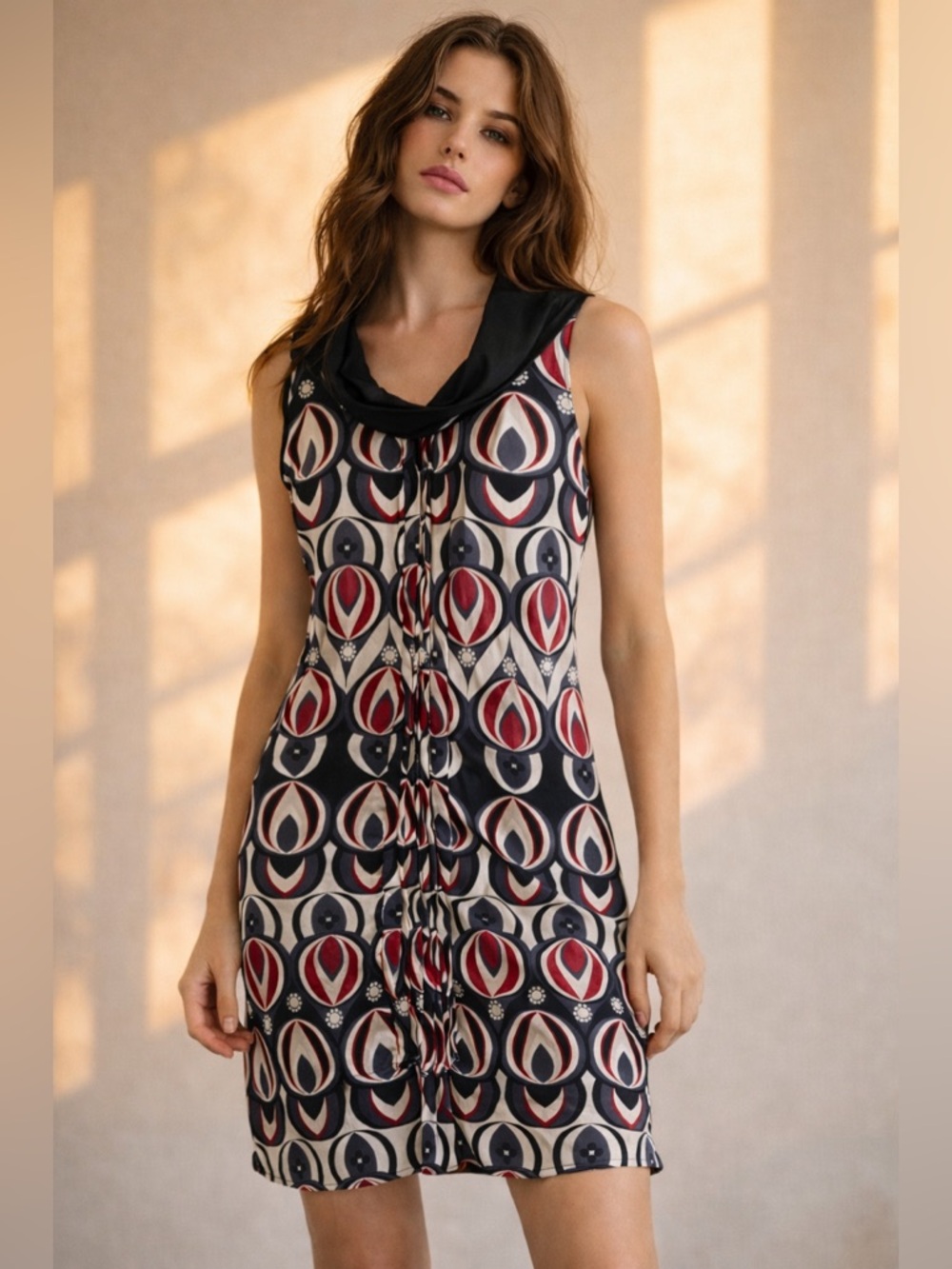 Ted Baker London | Silk Geometric Print Shift Dress | Size 2